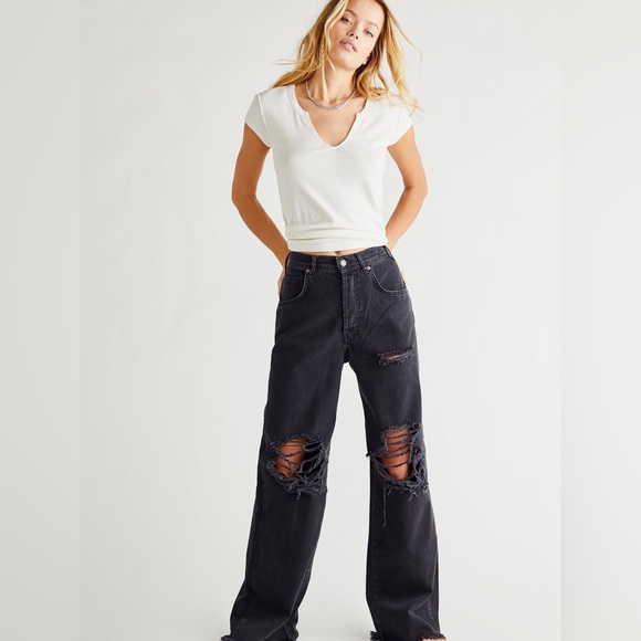 Free People Ollie Extreme Wide Leg 27 - Picture 5 of 7